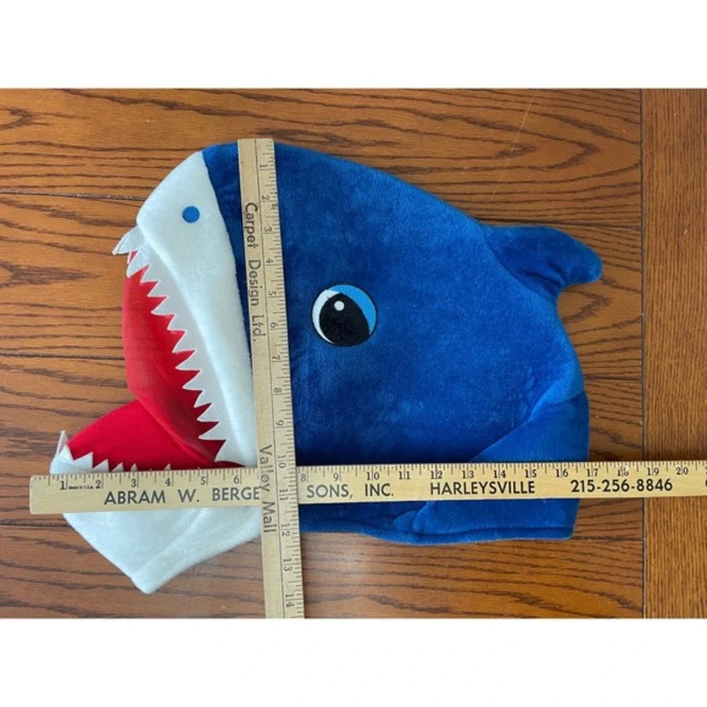 Plush Shark Head Mask Costume Novelty Cosplay‎ Funny Blue Marine Ocean Theme